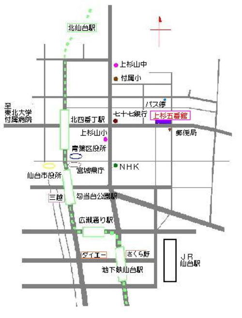 上杉五番館周辺地図